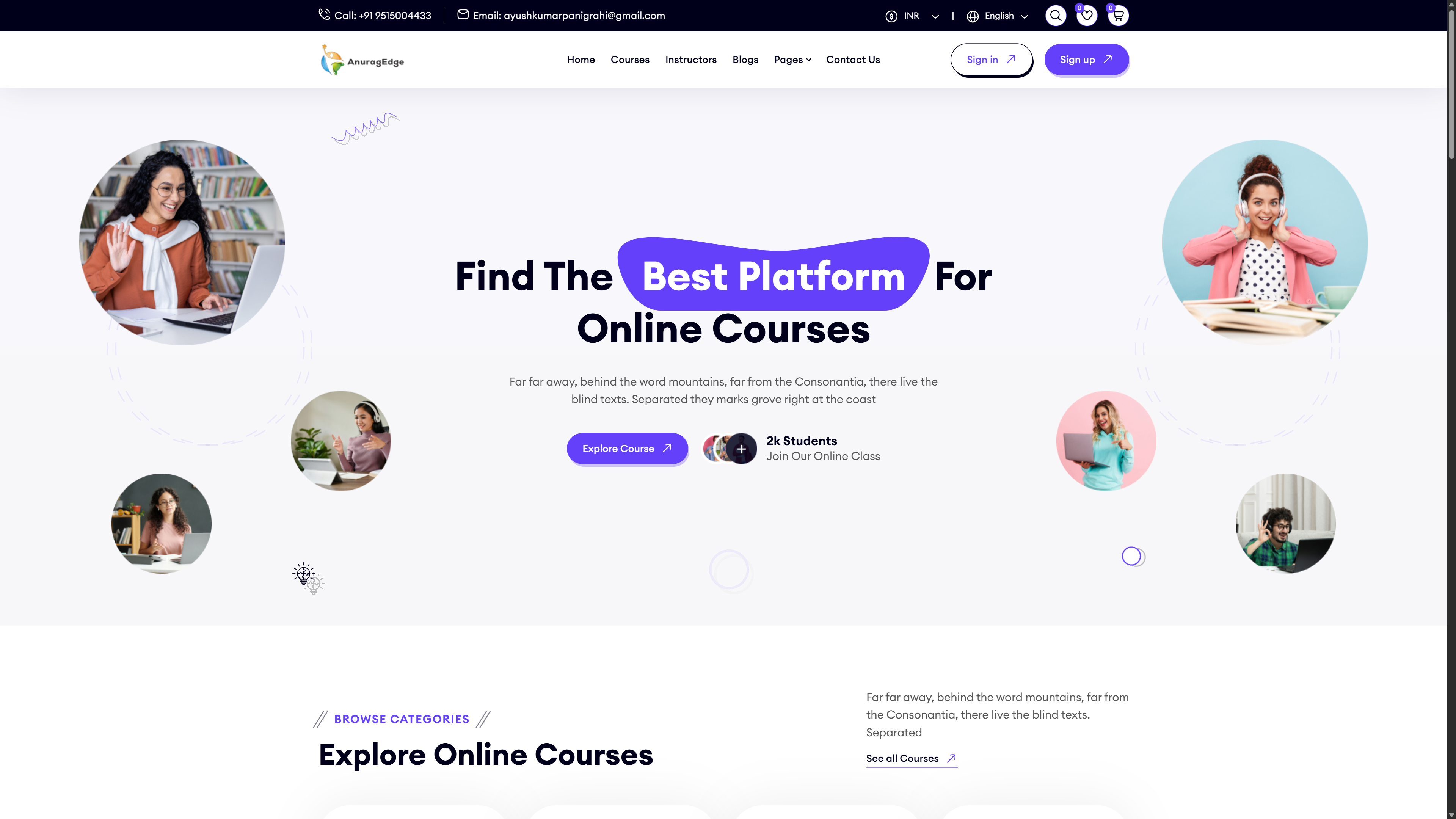 AnuragEdge – Custom LMS